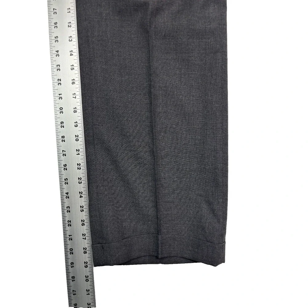 vtg 90s Nordstrom 40S 41S 34x29 Charcoal 2pc Pant Suit Pleated Cuffed wool USA
